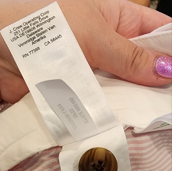 NWT J. Crew Pink White Stripe 7" stretch Seersucker Shorts Men's Size 30 - Picture 13 of 16